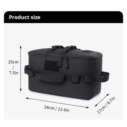 Camping Storage Bag Portable Folding Large Capacity Ground Nail Tool Bag Gas Canister Hiking Picnic Cookware Utensils Kit Bag