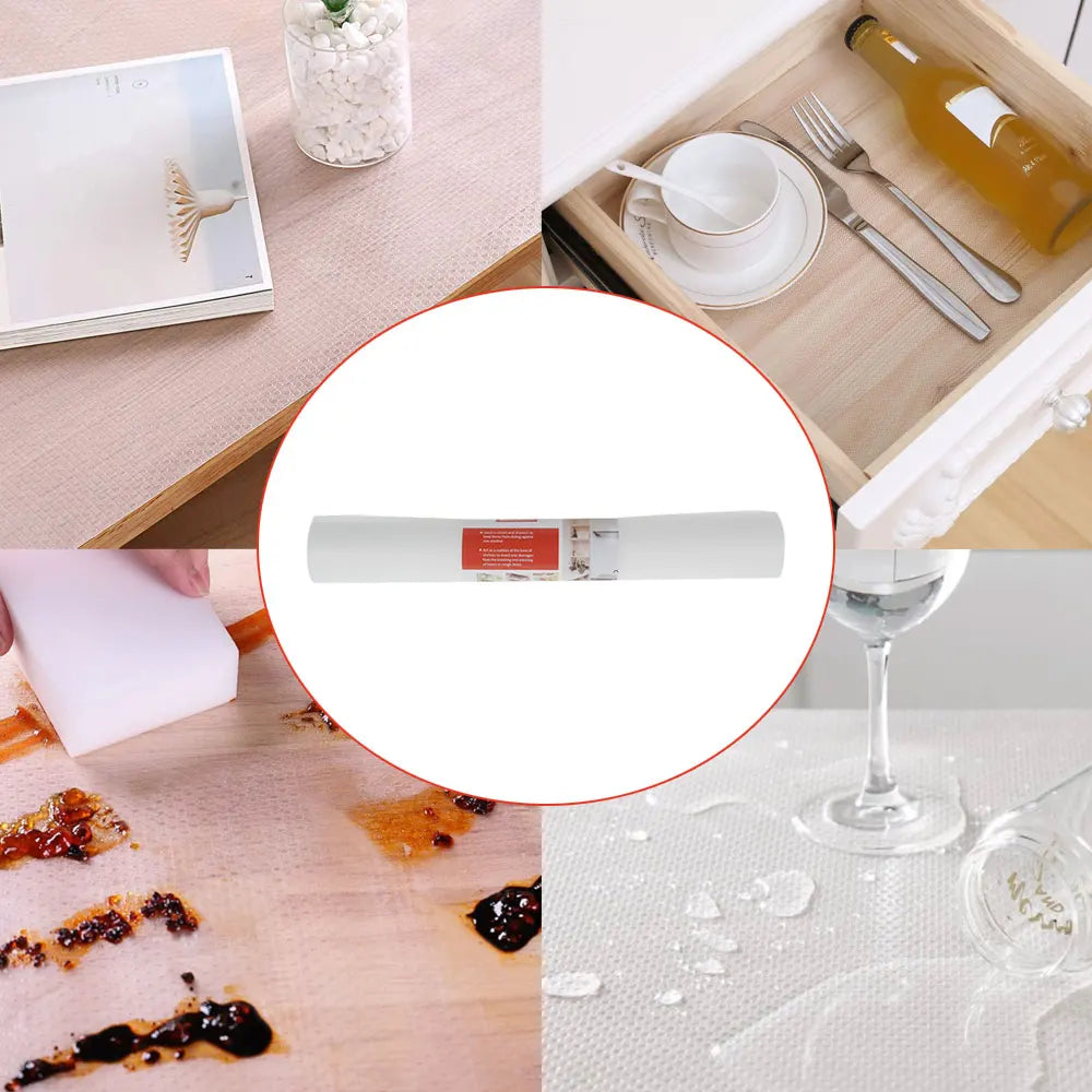 Shelf Liner Non-Slip Cupboard Cabinet Pad Transparent EVA Drawer Mat Fridge Roll Kitchen Bedroom Computer Desk Protection Mat