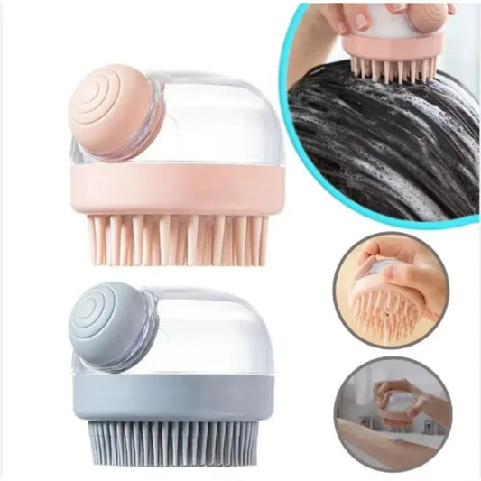 Shampoo Comb Brush Liquid-Infused Hair Brush Head Cleaning Massager Pet Bathing Scalp Massager Multi-functional Body Scrub Brush