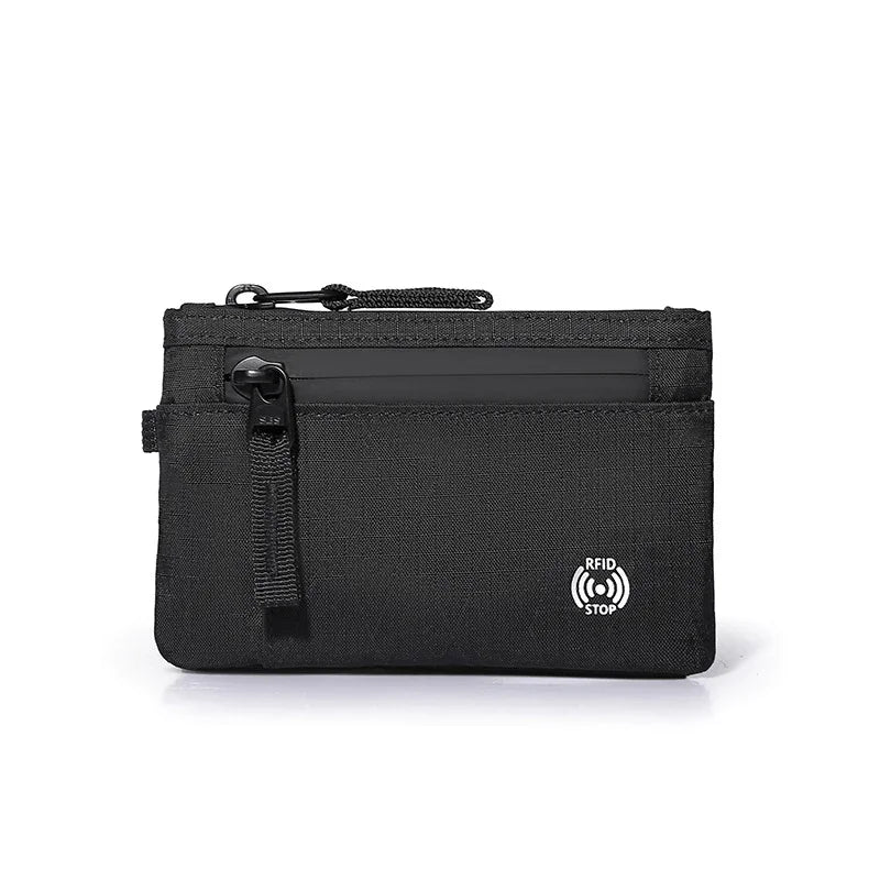 RFID Blocking Anti-Theft Slim Wallet - Compact Card Holder & Coin Purse for Men Women, Travel Essentials, NFC Protection