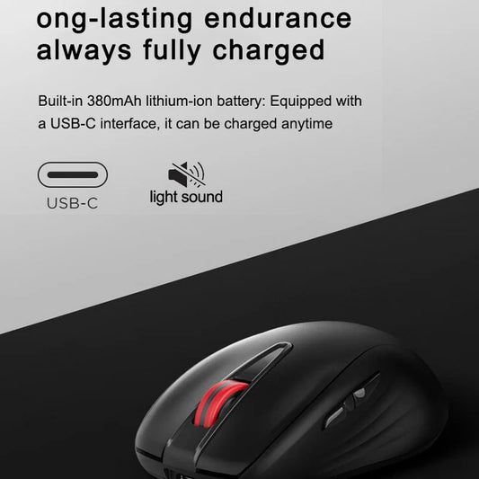 Mouse Lenovo Mouse Black Lenovo Wl200 Pro Rechargeable Light Sound Wireless Mouse
