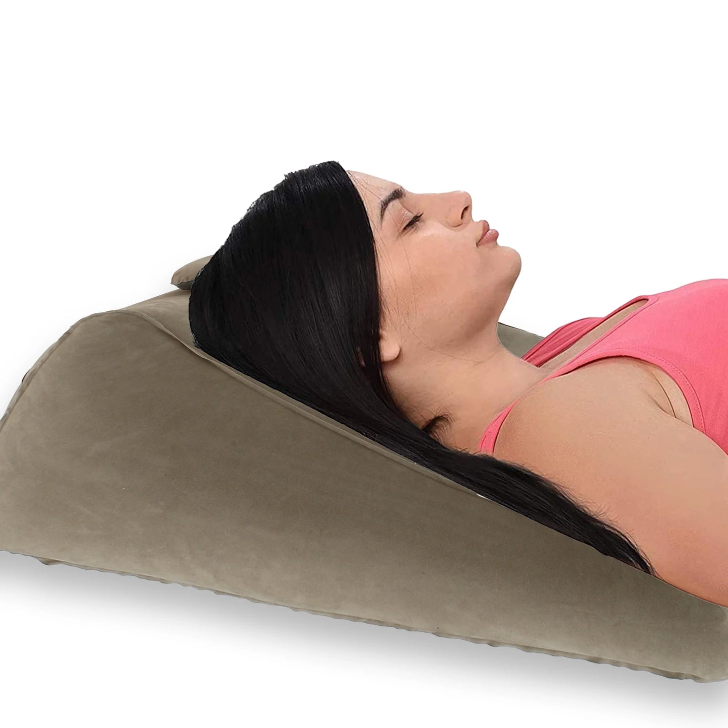 Portable Inflatable Wedge Pillow Multifunctional Body Pillow Lumbar Yoga Pillow PVC Foot Pillow Elevation Leg Travel Pillows