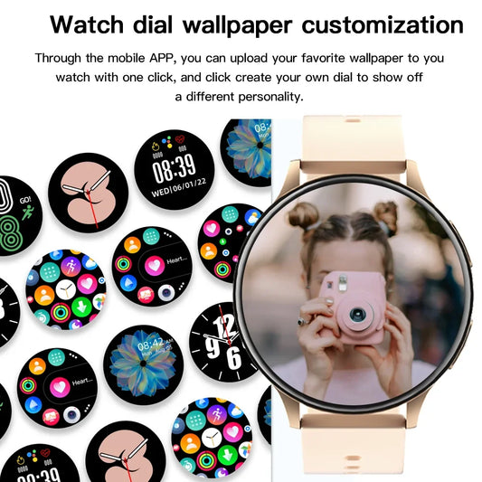 Smart Watch Women Bluetooth Call HeartRate Blood Pressure Monitoring Smartwatches IP67 Waterproof Men Smartwatch For IOS Android