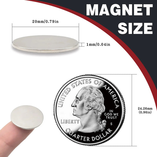 20x1mm Refrigerator Magnets, Whiteboard Magnets, Arts and Crafts Magnets, Small Magnets, Mini Magnets, Office Magnets