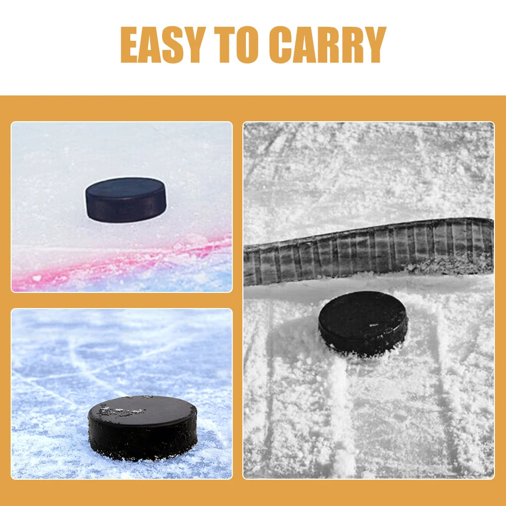 3pcs Black Ice Hockey Pucks Training Supplies Durable Solid Foam for Roller Hockey Sports Equipment