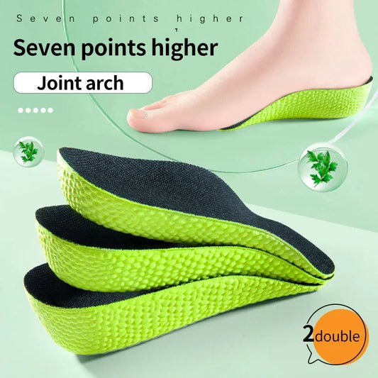 1Pair Height Increase Insoles for Men Women Shoes Flat Feet Arch Support Orthopedic Insoles Sneakers Heel Lift Half Shoe Pads