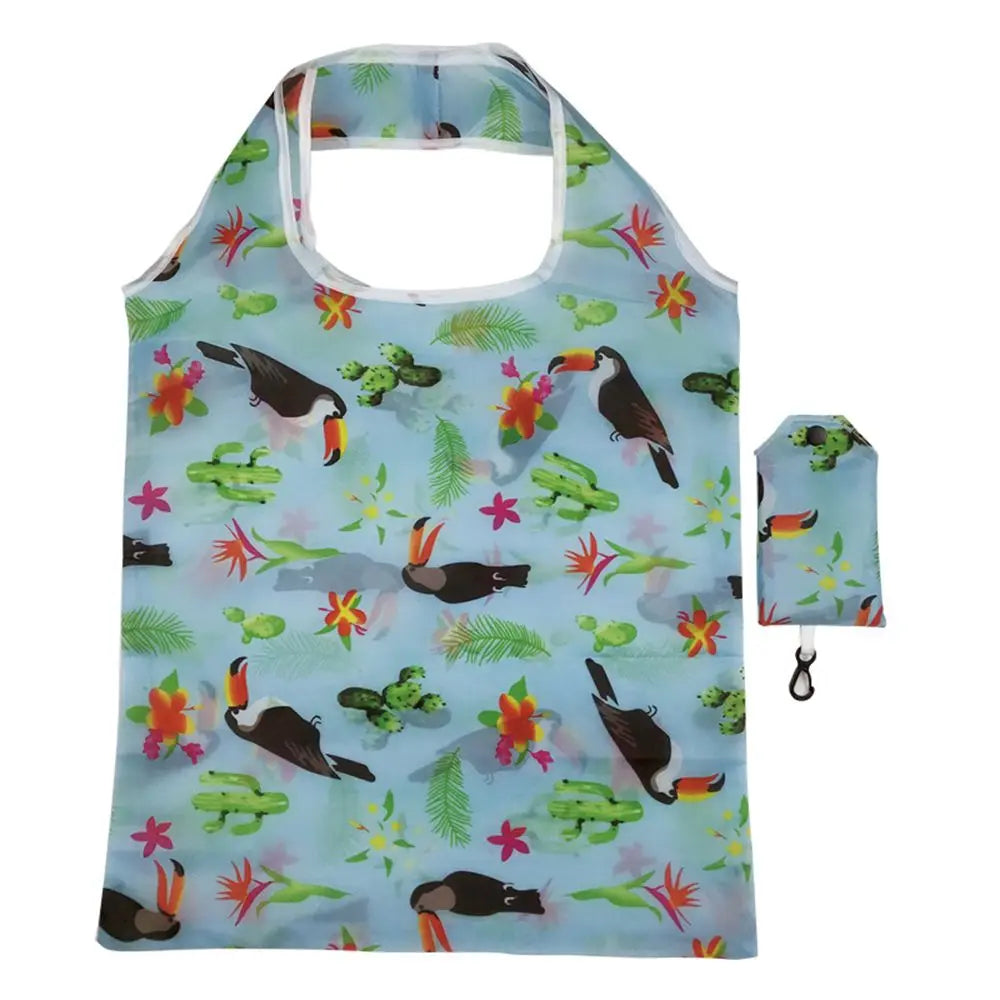 Foldable Shopping Bags for Groceries Recyclable Grocery Tote Pouch Eco-Friendly Heavy Duty Washable Shopping Bag