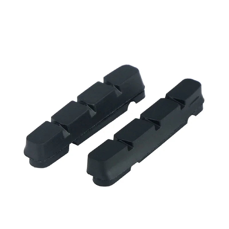 A Pair 55MM Brake Pads for Road Bikes with Metal Rings C-brake Pads Replaceable Brake Blocks Aluminium Alloy Block Bicycle Parts