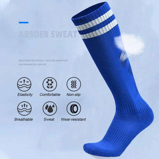 1 Pair Sports Football Socks Non-slip Grip Football Socks Children Outdoor Running Fitness Socks