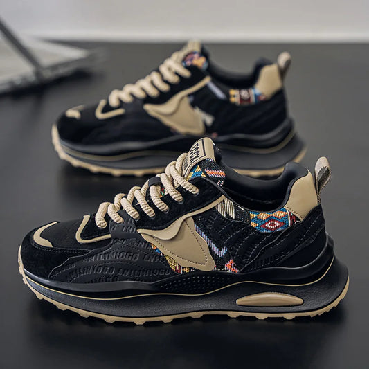 Men's Shoes 2025 Spring New Casual Versatile Comfortable Fashion Trend Niche Non-slip Wear-Resistant Retro Sneakers