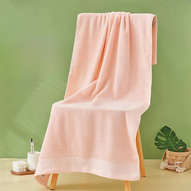 Bath Towel Pure Cotton Household Bath Towel Absorbent Cotton Bath Towel Hotel Gift Large Towel Towels Bathroom Beach Towel