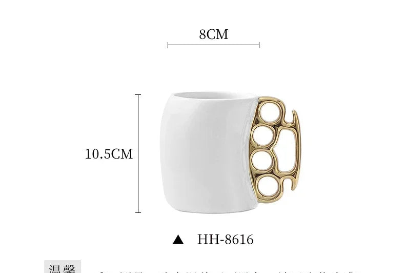 Mugs Creative Bending Fist Ring Cup Ceramic Cup Office Home Water Cup Coffee Cup Tea Cup with Handle Milk Cup