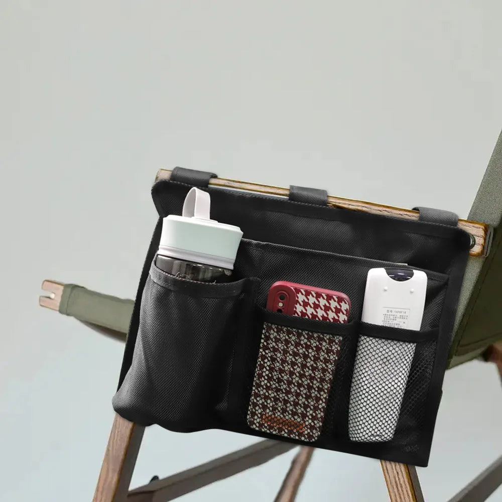 Bedside Caddy Storage Bag Multi Pockets Hanging Bag Bed Accessories Organizer Gadget Oxford Cloth for Dorm Bunk Hospital Book