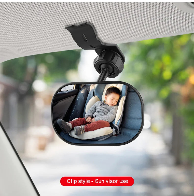 Car interior baby observation mirror, car child safety seat rearview mirror, installation of auxiliary mirror, reverse blind spo