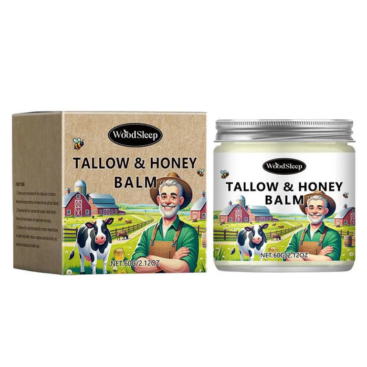 60ml Tallow Honey Balm Deep Moisturizing Beef Tallow Face Cream Body Lotion Anti Crack Face Cream Skin Care