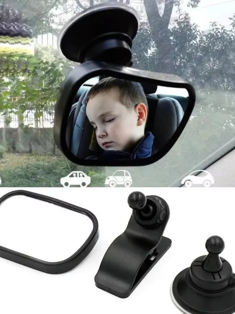 Mini Rear Infant Car Seat, Adjustable Rear Convex Mirror, Child Monitor, In-Car, 2-in-1