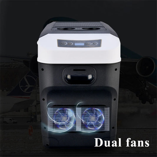 28L Car Home Auto Refrigerator Mini Fridges DC12/24V Freezer Cooler Heater Keep Warm Fresh for Car Home Pinic Camping AC110/220V