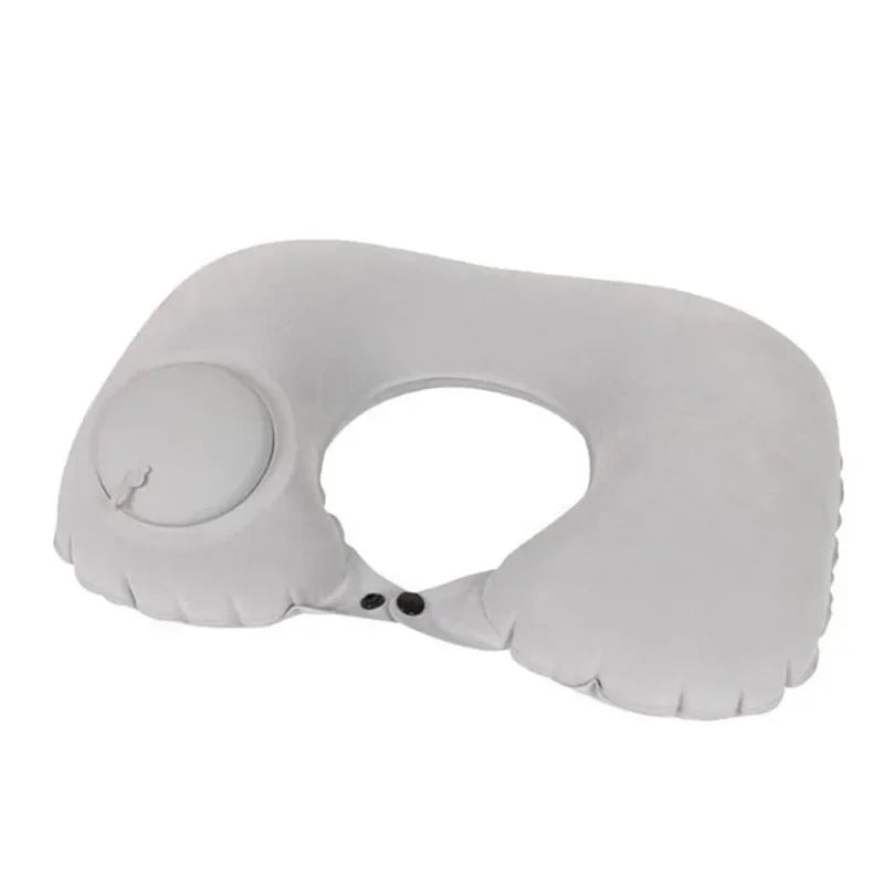 1pc Travel Pillows Airplanes Inflatable Super Light Portable Neck Pillow U-Shape Automatic Inflatable Cervical Vertebr Pillow