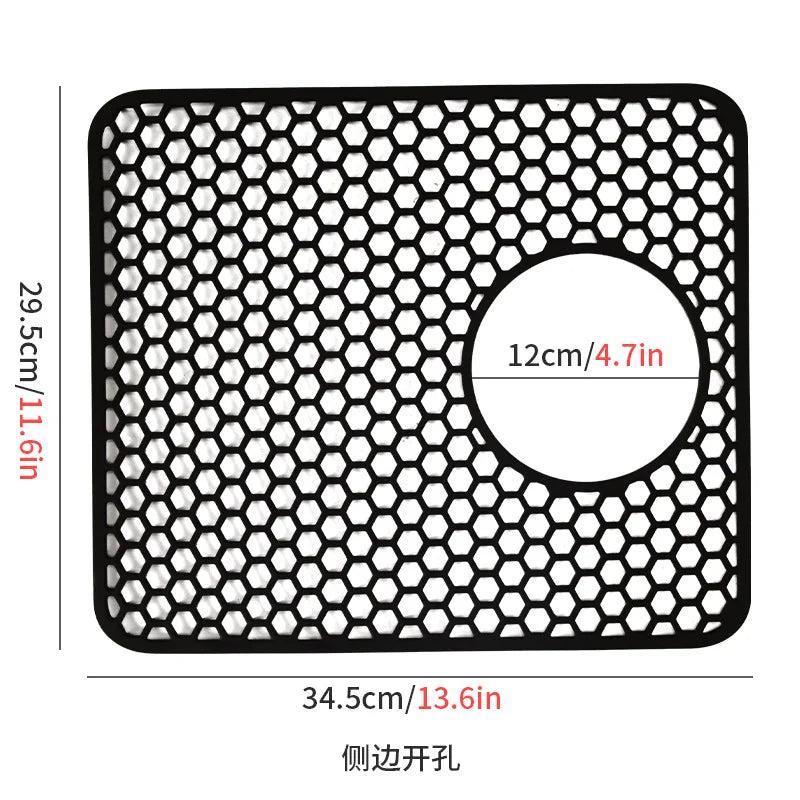 Sink Protectors for Kitchen Sink,Sink Mat,Grid Silicone Kitchen Sink Mat for Bottom of Stainless Steel Sink,Heat resistant mat