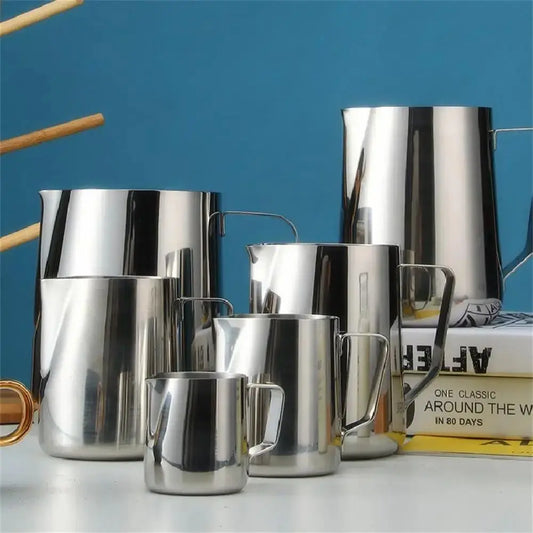Coffee Milk Frothing Jug Latte Art Milk Frother Pitcher Stainless Steel Measurement Jug Espresso Barista Tool Coffee Accessories