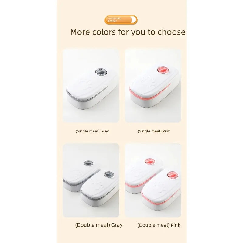Pet Bowl Smart Timed Cat Feeder Quantitative Wet and Dry Food Single Meal Separation Home Use Automatic Feeding for Dogs & Cats