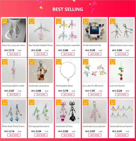 Green and pink Phone-cases accessories cute star phone charm