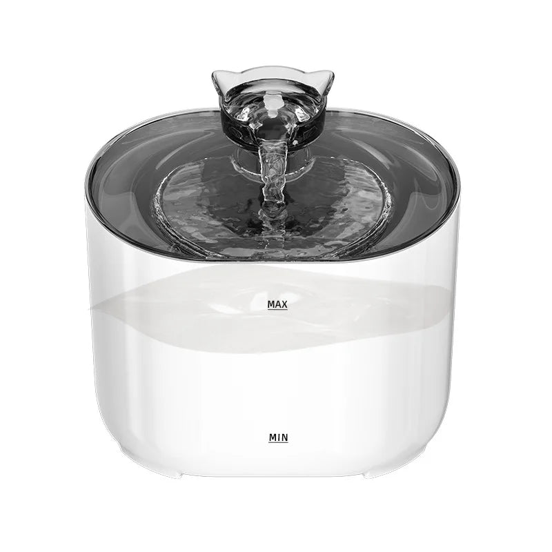 2.2L Water Fountain for Cat Auto Filter Cat Drinker with USB Silent Recirculating Water Dispenser for Cats Pet Water Feeder