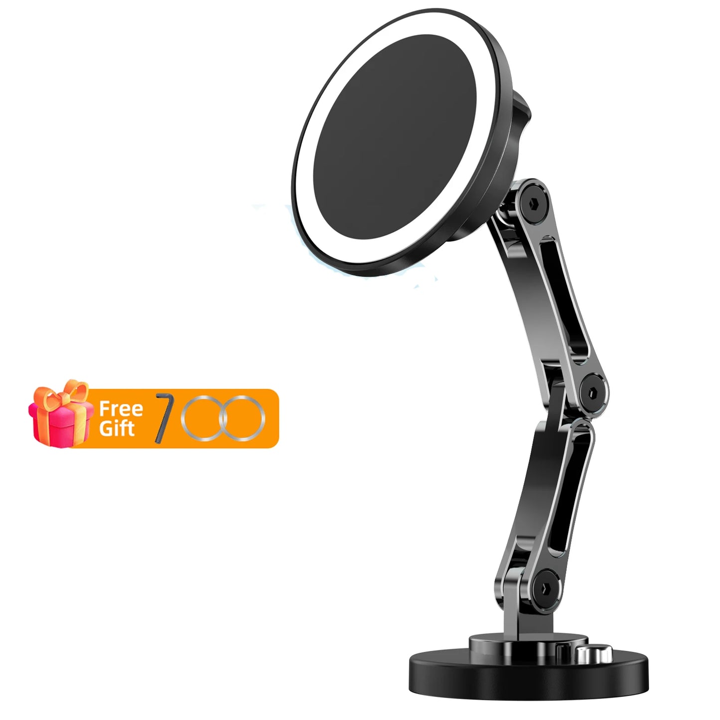 Universal 360 Degree Magnetic Phone Holder Telescoping Car Phone Mount for iPhone 14 13 12 11 Max Plus Car Navigation Bracket