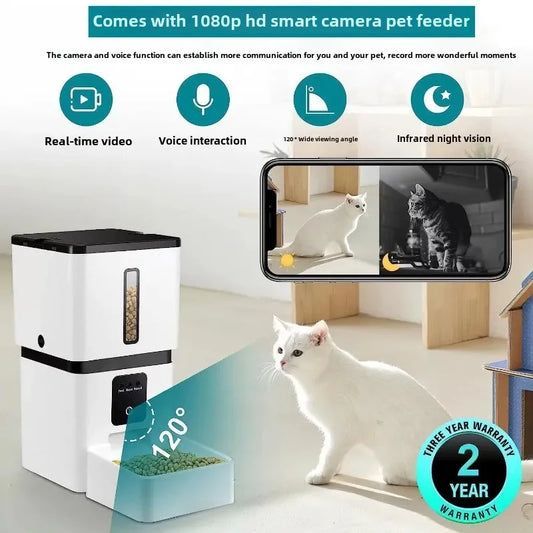 Smart Pet Feeder Timing 8L Large Capacity Wifi Feed Cats Dogs Automatically Food Dispenser Pet Products Supplies Accessories
