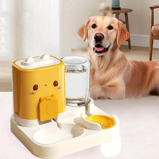 Portable Automatic Pet Feeder 2 In 1 Convenient Pet Supplies Waterer Food Container Removable Large Capacity Treat Dispenser