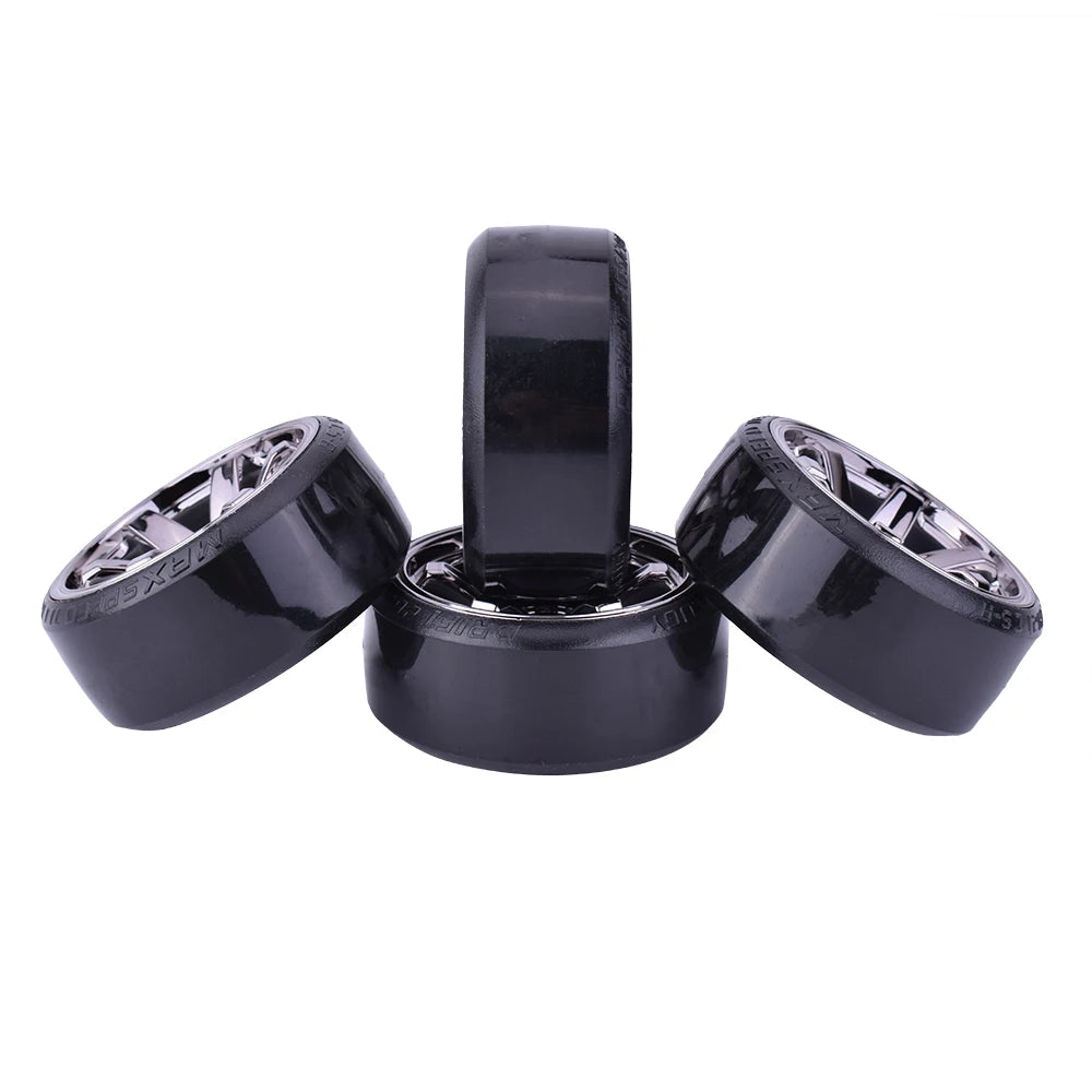 4Pcs AUSTAR Drift Car Tire Wheel Rim Hard Wheel Tyre for 1/10 Traxxas HSP Tamiya HPI Kyosho On-road Drifting RC Car Vehicle Part