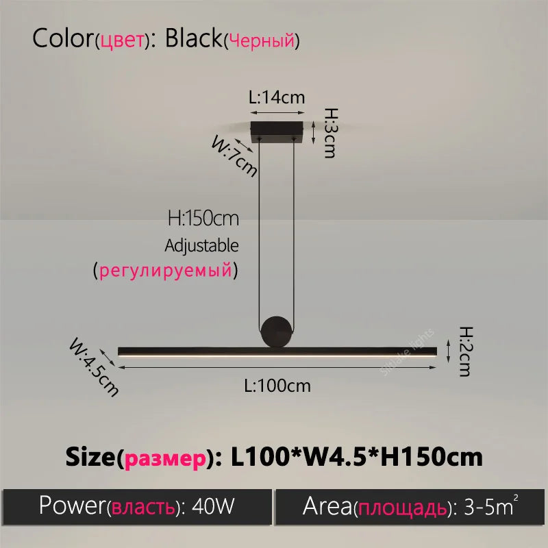 restaurant lamps kitchen dining room chandelier designer modern dining lamp Nordic black lights dining table bar lamp long light