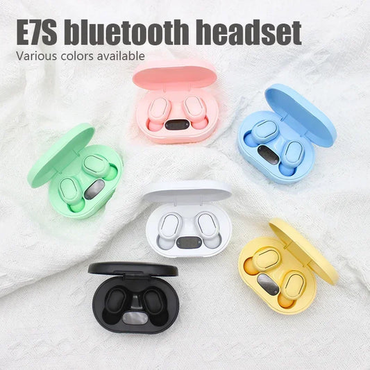 TWS E7S Bluetooth Earphones Wireless Headphones Headset with Mic HiFi Stereo Sport Noise Cancelling Mini Earbuds For Smartphones