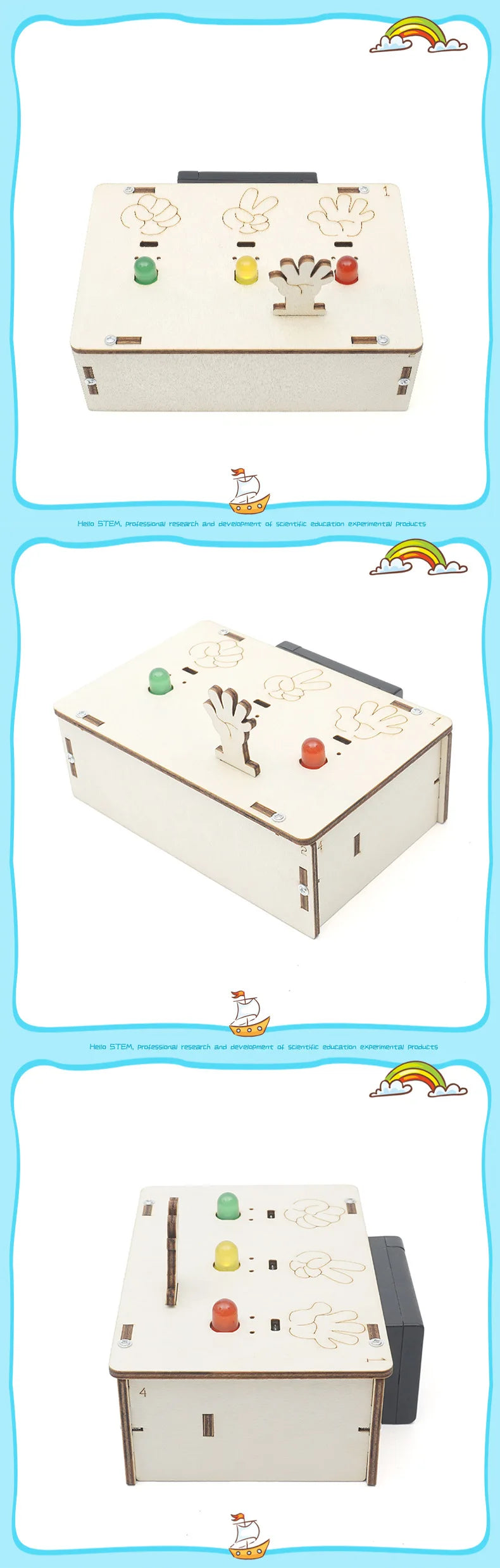 DIY Finger-guessing Machine Model Science Toy Experiment Educational Toy Technology Project for School Kid G292