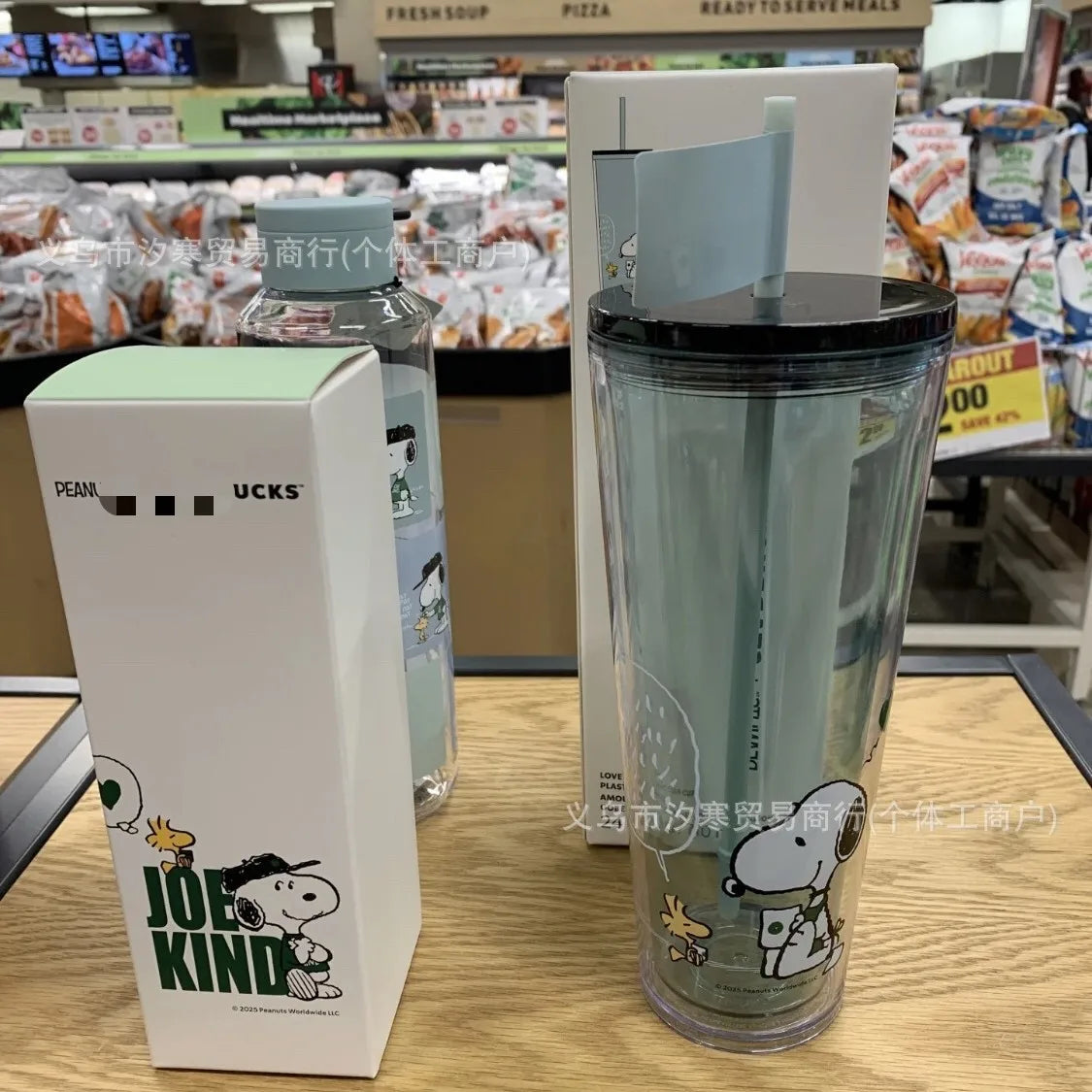 2025 New Snoopy Joint Cup Plastic Straw Cup High Value Cup Summer Casual Pp Coffee Imitation Cups Girl'S Birthday Present