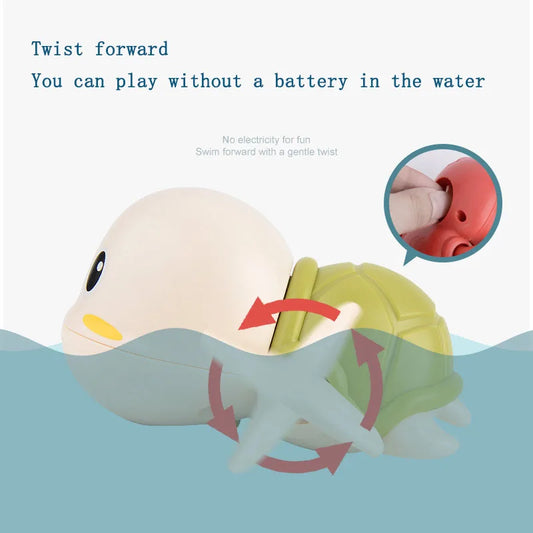 Baby bath toys for children water play small yellow duck swimming baby kids play with water duckling small turtle boys and girls