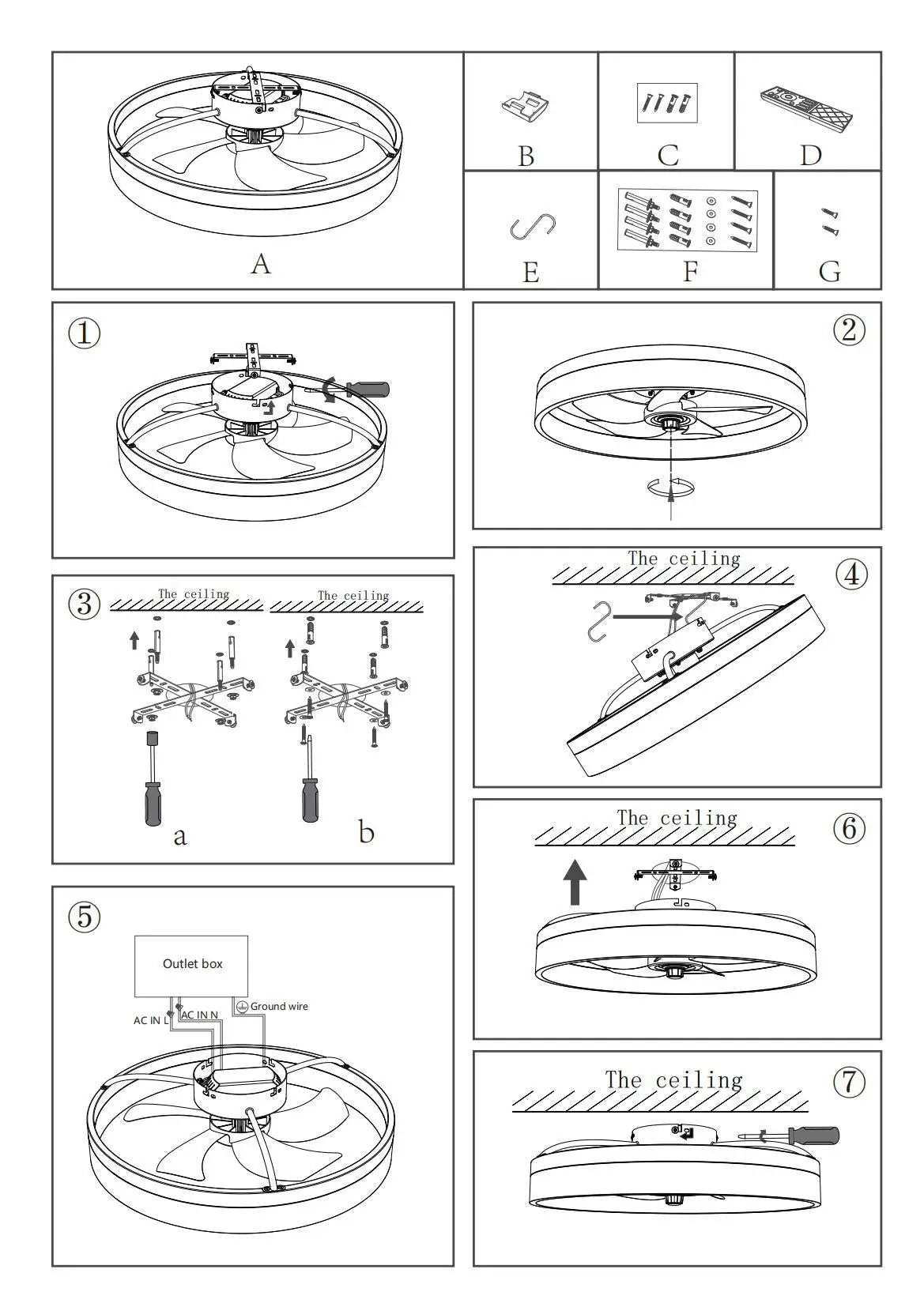 Smart Ceiling Fans With Light Slim Build Dimmable 6-speed Adjustment 50cm Electric Fan Silent Deco For Bedroom Study Dining Room
