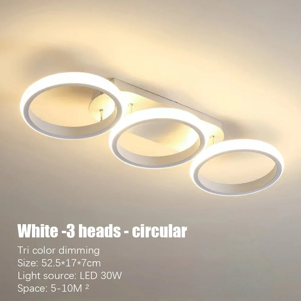 LED Ceiling Light 3 colors Modern Round Square-shaped For Hallway Bedroom Checkroom Living Room Restaurant Staircase Lighting