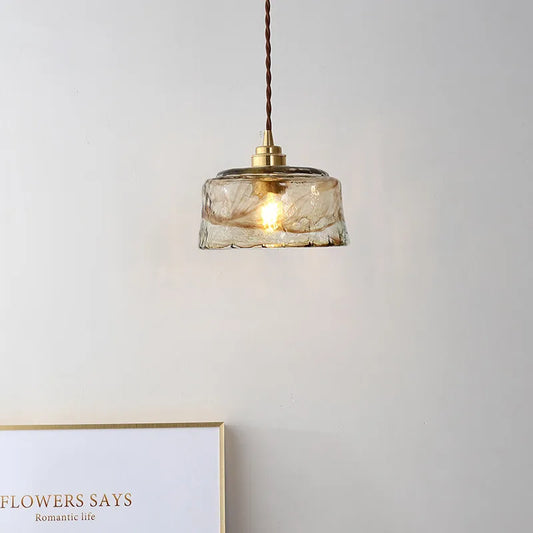 Antique hanging lamp Art Deco Design rustic light Led glass lampshade lampshade for Bedroom Room dining table lamp