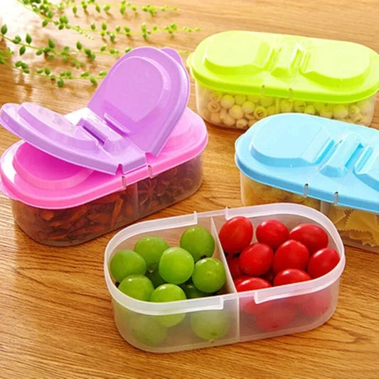 1PC Healthy Plastic Food Container Portable Lunch Box Capacity Camping Picnic Food Fruit Container Storage Box for Kids Dinnerw