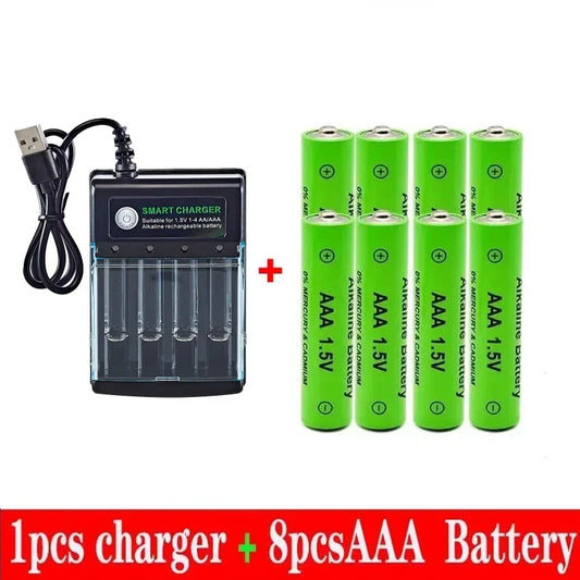 AAA Rechargeable Battery 3000mAh 1 5V New Alcalinas Battery USB Charger Included