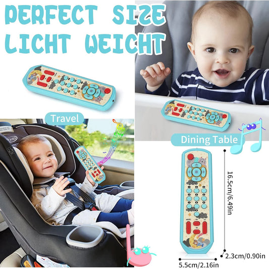 Silicone Teethers Toys for Babies 18 Months+, Baby Remote Control Chew Toy, Learning Musical Sensory Toys Gifts for Newborn Baby