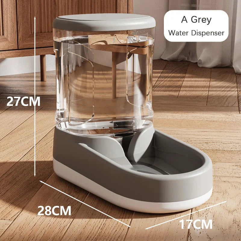 Automatic Pet Feeder Water Dispenser Dog Cat Gravity Food Water Dispenser With Pet Food Bowl Large Capacity