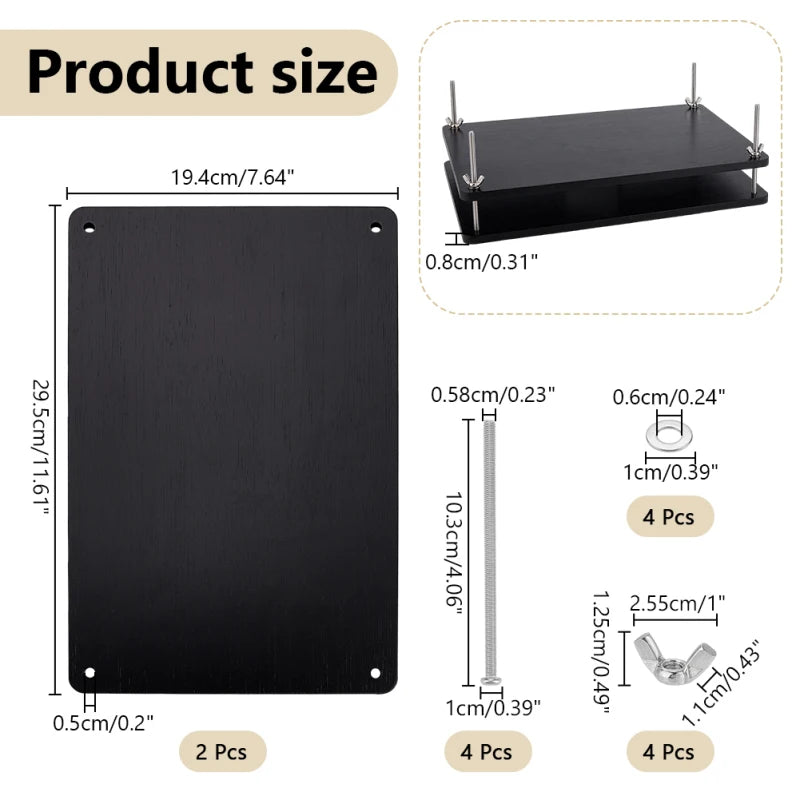 Book Press Bamboo Book Press Bookbinding Stable Book Binding Tool Manual Paper Press Handmade Book Binding 2 Floor Portable Book