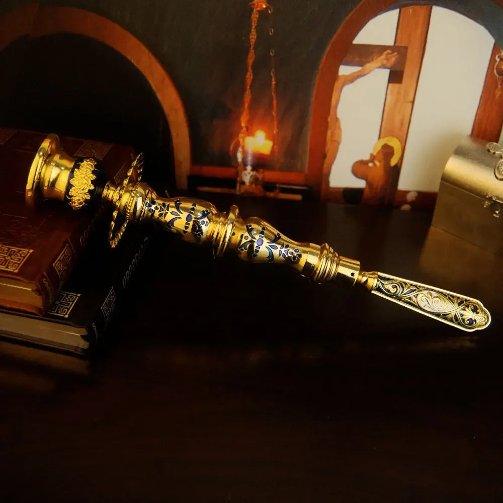 Orthodox Candle Religion Handhold Candle Holder Church Decor Single Candlestick Orthodox Church Supplies Religious Accessory