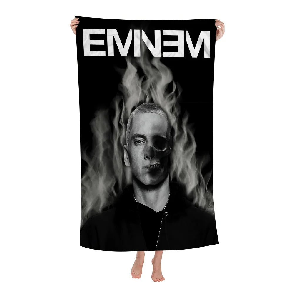 Super Rapper E-Eminems Cartoon Beach Towel Cute Kawaii Room Decor Bath Girls Children Hand Towels For Bathroom Shower