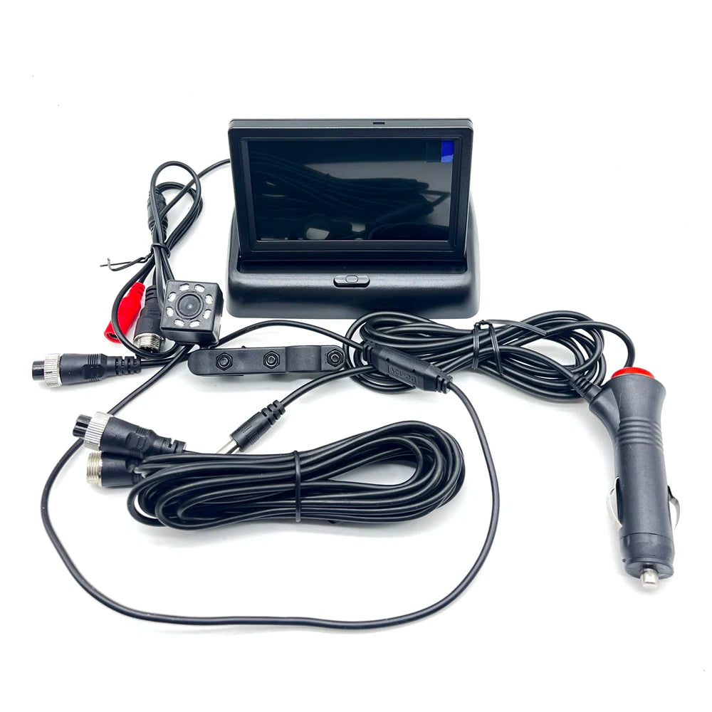 360° Rotating Baby Car Camera with 4.3'' Night Vision Screen, Quick-Install Headrest Monitor for Backseat Infant Safety