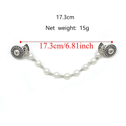 Clothing Accessories Retro Suit Brooch Grace Korean Gentleman Tassel Brooch Trend Fashion Suit Shirt Collar Chain For Men