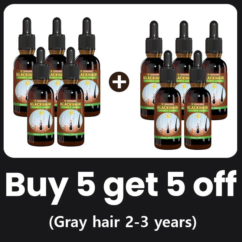 Grey hair serum for men and women, from white to black