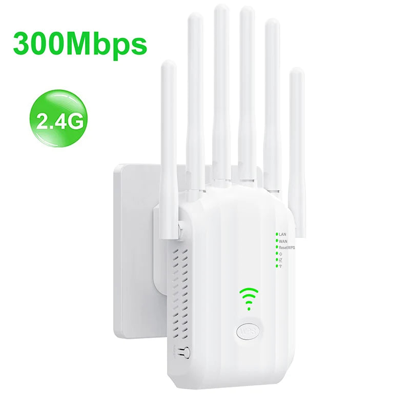 Wireless WiFi Repeater 1200Mbps Signal Extender 2.4G 5GHz Dual Band Wi-Fi Amplifier Long Range Signal Booster For Home Office